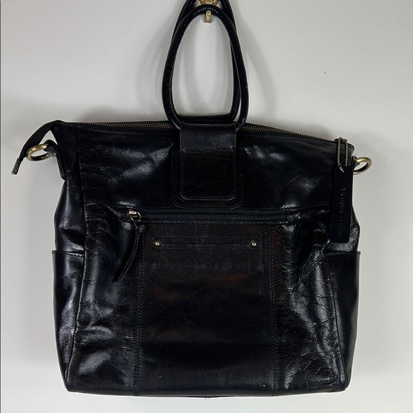 Nino Bossi Handbag Jara’s Ring Leather Tote Hobo Bag Black Zipper Close - Picture 1 of 13
